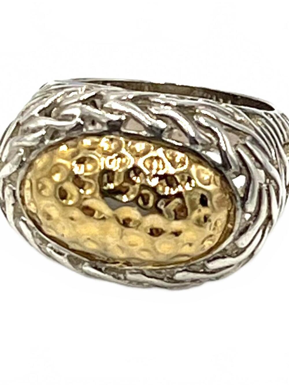 Collins 14K Gold Over Sterling Silver Weave Freeform Ring